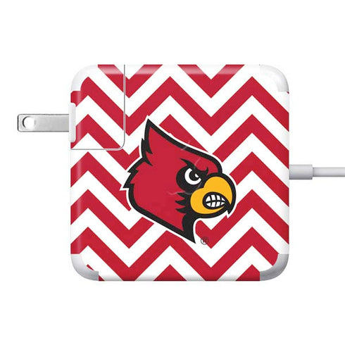 University of Louisville Chevron 85W Power Adapter (15 and 17 inch MacBook Pro Charger) Skin