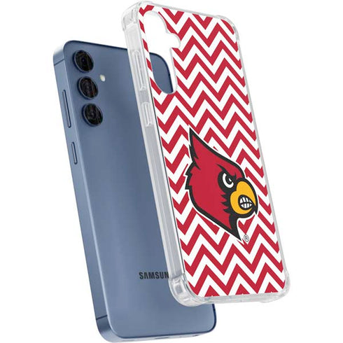 University of Louisville Chevron Galaxy A55 5G Clear Case