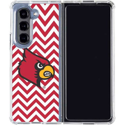 University of Louisville Chevron Galaxy Z Fold5 5G Clear Case