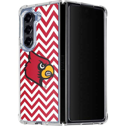 University of Louisville Chevron Galaxy Z Fold5 5G Clear Case