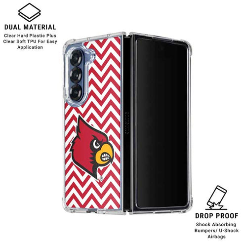 University of Louisville Chevron Galaxy Z Fold6 Clear Case