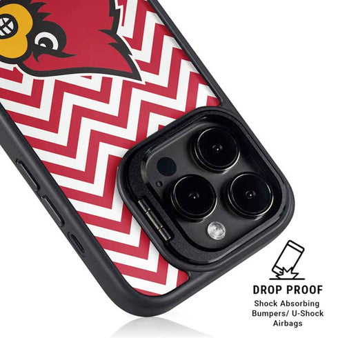 University of Louisville Chevron iPhone 14 Pro Kickstand Case