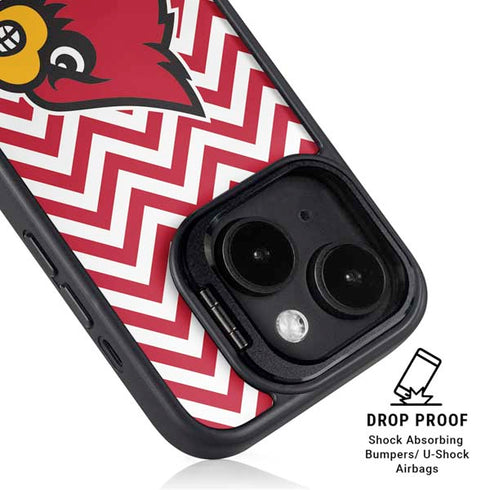 University of Louisville Chevron iPhone 15 Plus Kickstand Case
