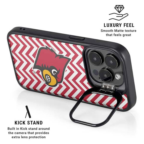 University of Louisville Chevron iPhone 15 Pro Max Kickstand Case