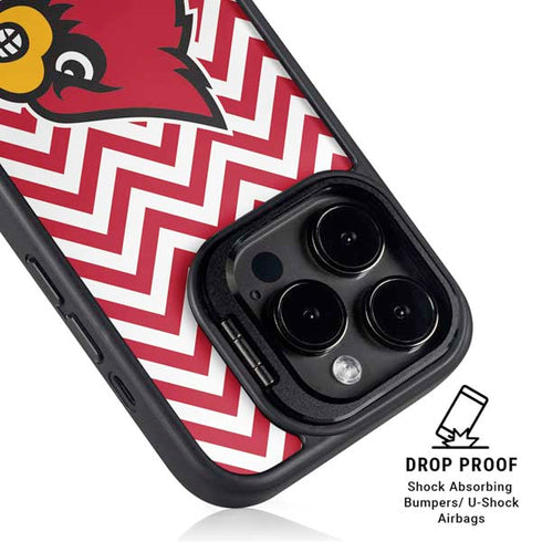 University of Louisville Chevron iPhone 15 Pro Max Kickstand Case