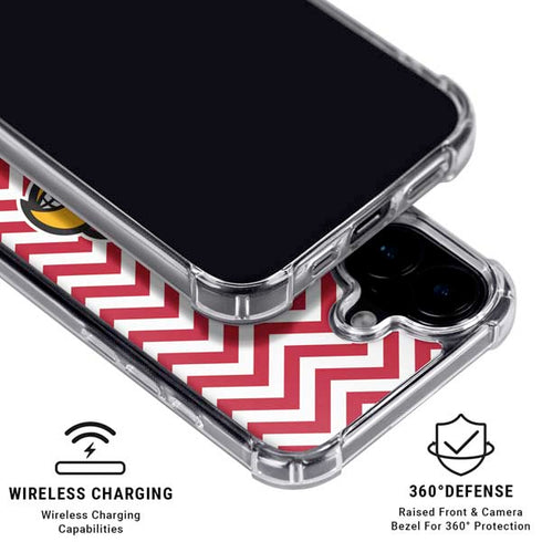 University of Louisville Chevron iPhone 16 Plus Clear Case
