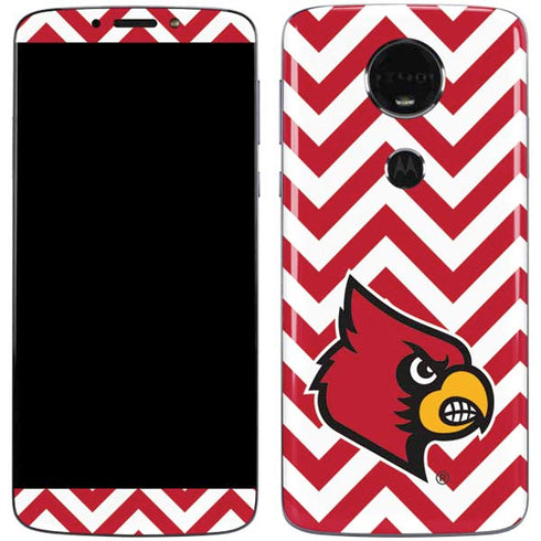 University of Louisville Chevron Moto E5 Plus Skin