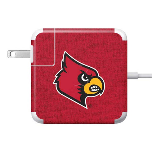 University of Louisville Red Background 85W Power Adapter (15 and 17 inch MacBook Pro Charger) Skin