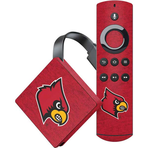 University of Louisville Red Background Amazon Fire TV Skin