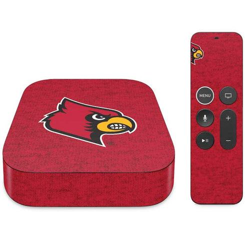 University of Louisville Red Background Apple TV Skin