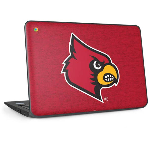 University of Louisville Red Background HP Chromebook Skin