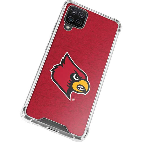 University of Louisville Red Background Galaxy A12 Clear Case
