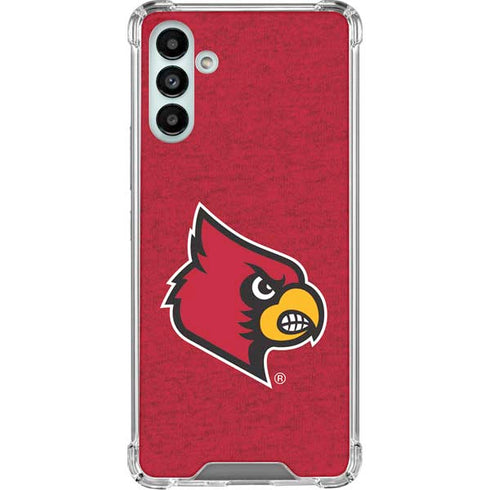 University of Louisville Red Background Galaxy A13 5G Clear Case