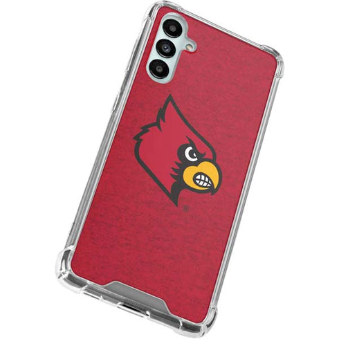 University of Louisville Red Background Galaxy A14 5G Clear Case