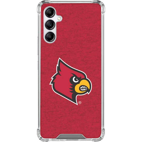 University of Louisville Red Background Galaxy A15 5G Clear Case