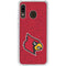 University of Louisville Red Background Galaxy A20 Clear Case