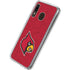 University of Louisville Red Background Galaxy A20 Clear Case