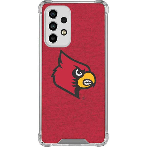 University of Louisville Red Background Galaxy A53 5G Clear Case