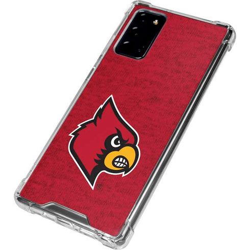 University of Louisville Red Background Galaxy Note20 5G Clear Case