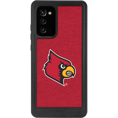 University of Louisville Red Background Galaxy Note20 5G Waterproof Case