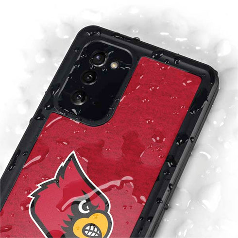 University of Louisville Red Background Galaxy Note20 5G Waterproof Case