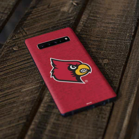 University of Louisville Red Background Galaxy S10 Plus Skin