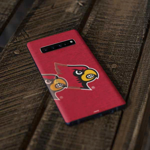 University of Louisville Red Background Galaxy S10 Skin