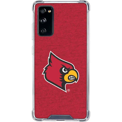 University of Louisville Red Background Galaxy S20 FE Clear Case
