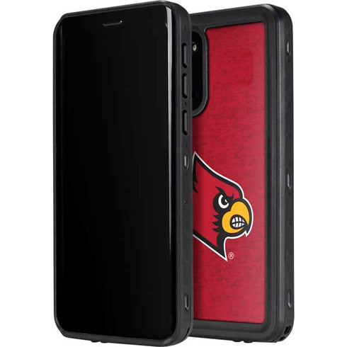 University of Louisville Red Background Galaxy S20 Waterproof Case