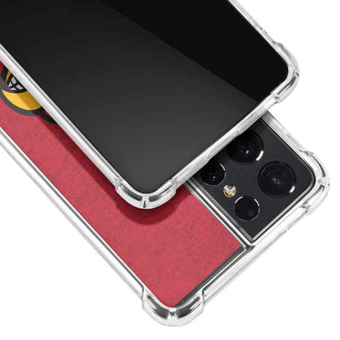 University of Louisville Red Background Galaxy S21 Ultra 5G Clear Case