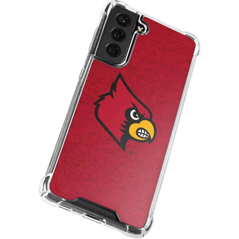 University of Louisville Red Background Galaxy S22 Plus Clear Case