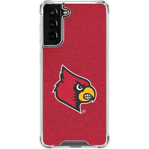 University of Louisville Red Background Galaxy S22 Plus Clear Case