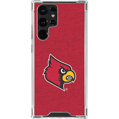 University of Louisville Red Background Galaxy S22 Ultra Clear Case
