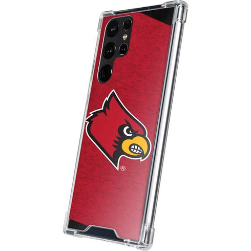 University of Louisville Red Background Galaxy S22 Ultra Clear Case