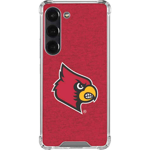 University of Louisville Red Background Galaxy S23 Clear Case