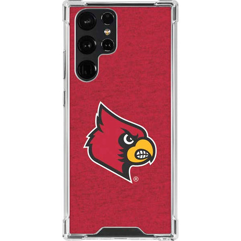 University of Louisville Red Background Galaxy S23 Ultra Clear Case