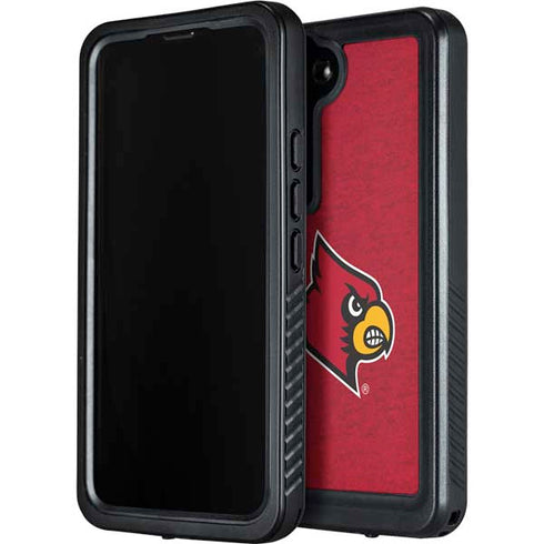 University of Louisville Red Background Galaxy S23 Waterproof Case