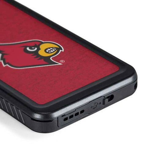University of Louisville Red Background Galaxy S23 Waterproof Case
