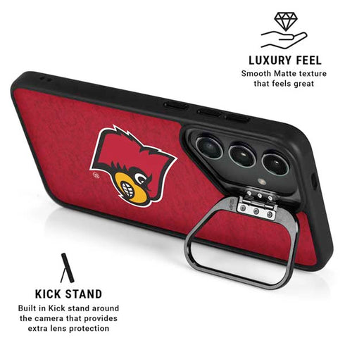 University of Louisville Red Background Galaxy S24 Kickstand Case