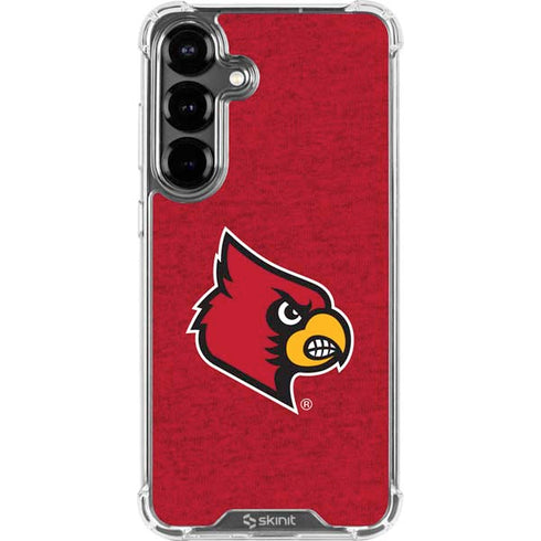 University of Louisville Red Background Galaxy S26 Clear Case