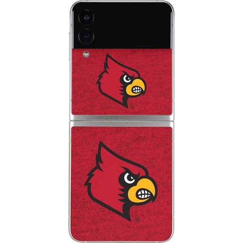 University of Louisville Red Background Galaxy Z Flip4 5G Skin
