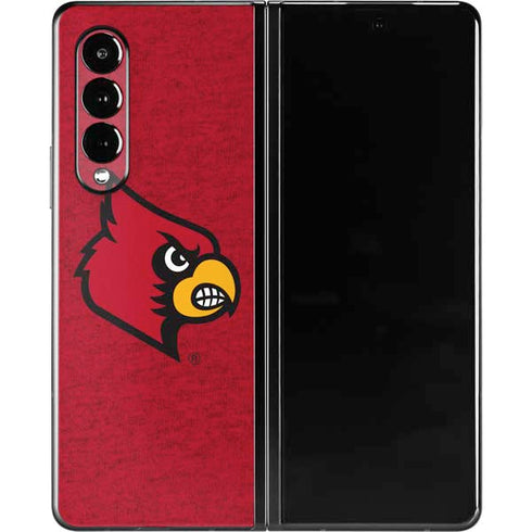University of Louisville Red Background Galaxy Z Fold3 5G Skin