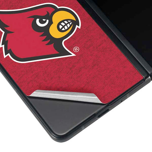 University of Louisville Red Background Galaxy Z Fold3 5G Skin