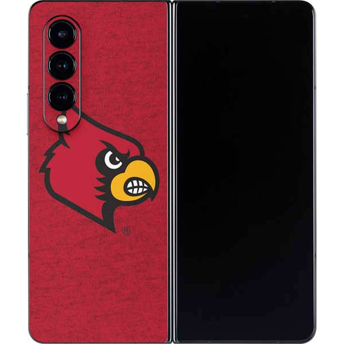 University of Louisville Red Background Galaxy Z Fold4 5G Skin