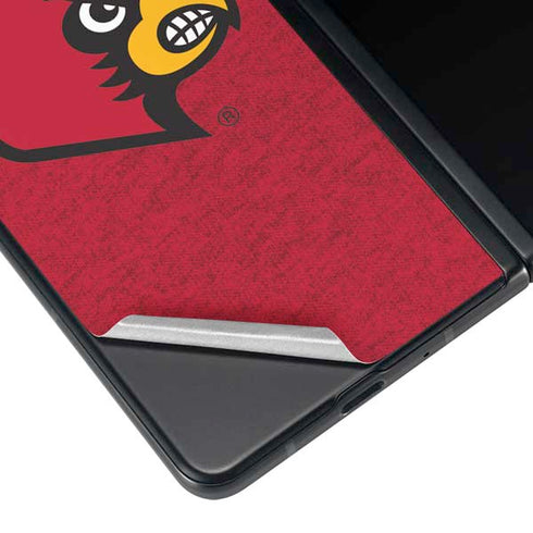 University of Louisville Red Background Galaxy Z Fold4 5G Skin