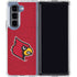 University of Louisville Red Background Galaxy Z Fold5 5G Clear Case