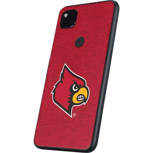 University of Louisville Red Background Google Pixel 4a Skin