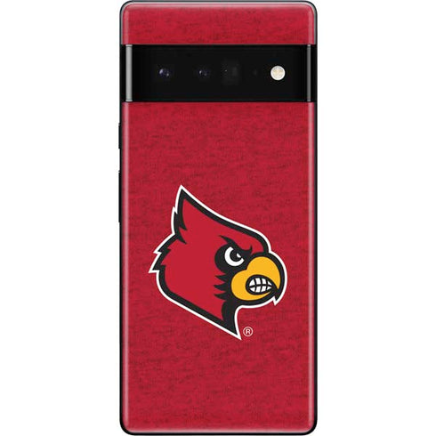 University of Louisville Red Background Google Pixel 6 Pro Skin