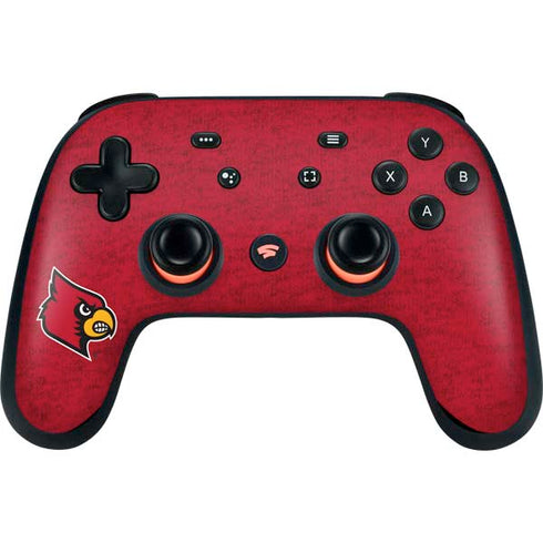 University of Louisville Red Background Google Stadia Controller Skin