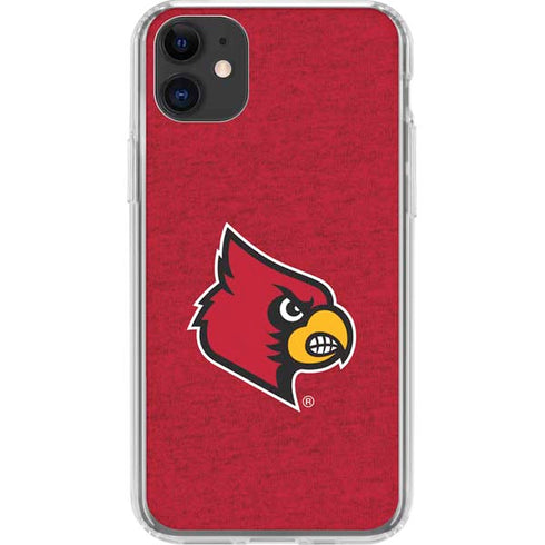 University of Louisville Red Background iPhone 11 Clear Case